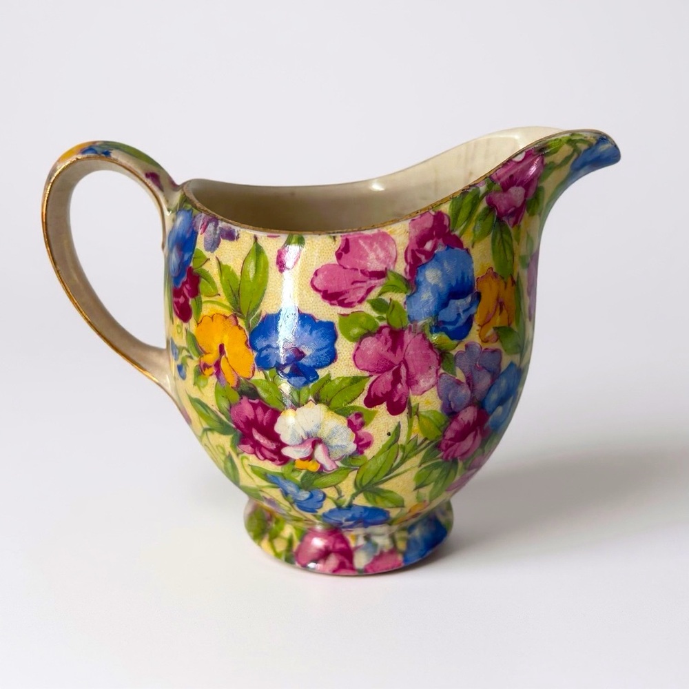 Royal Winton Grimwades Sweet Pea Chintz Floral Creamer Milk Jug circa 1930s